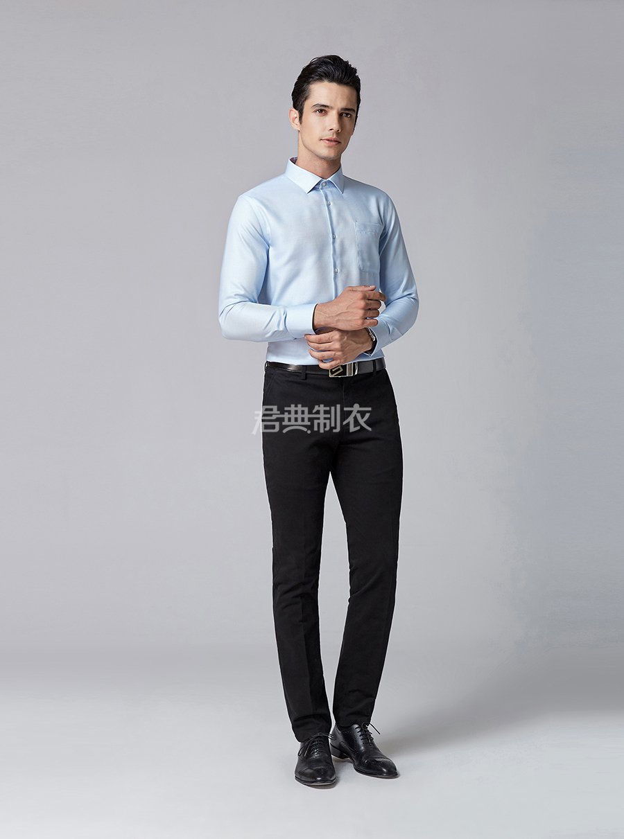 纯棉牛津纺衬衫1