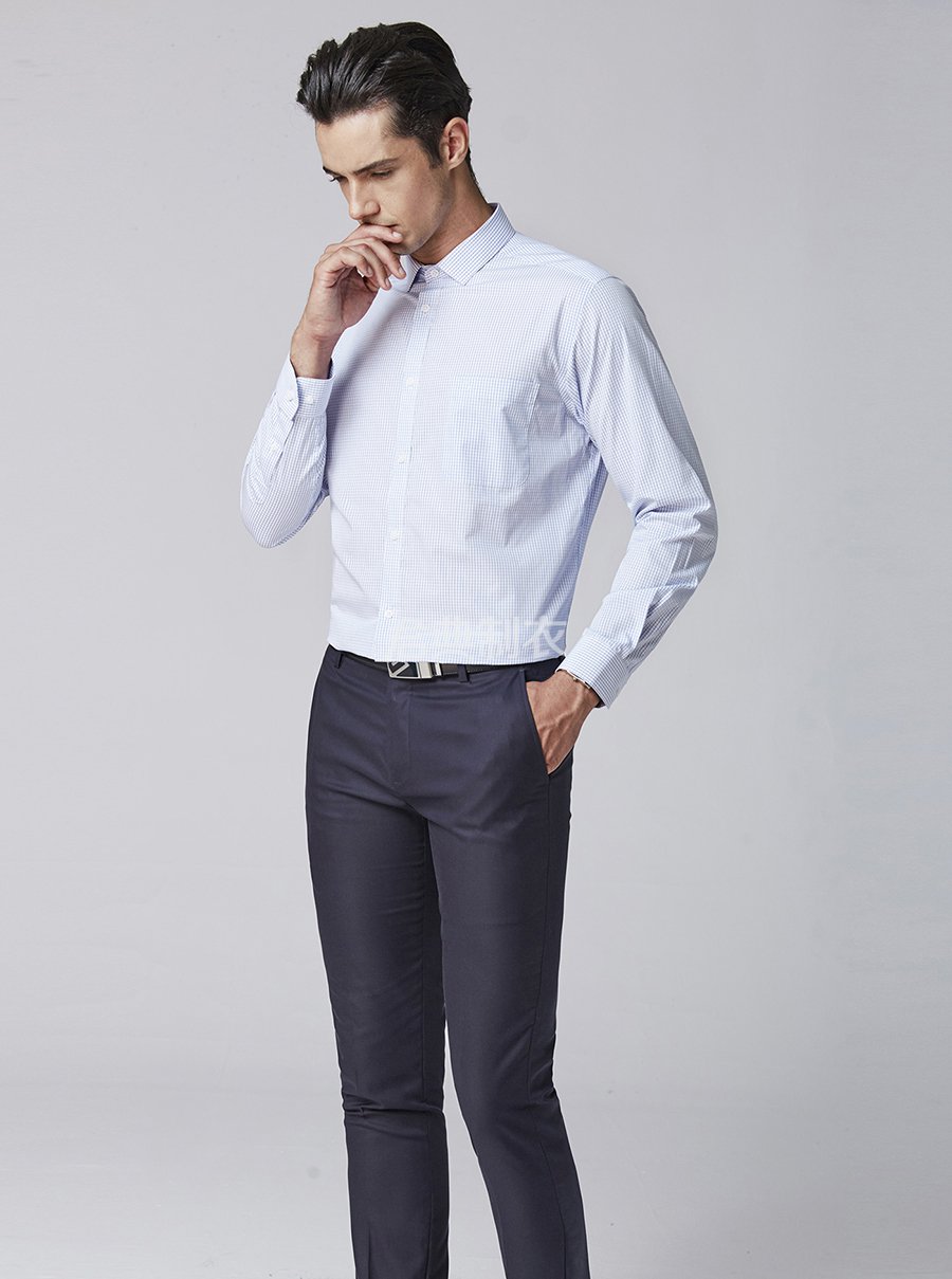 男士格子衬衫7