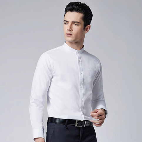 立领衬衫,男士小立领衬衫定制款式