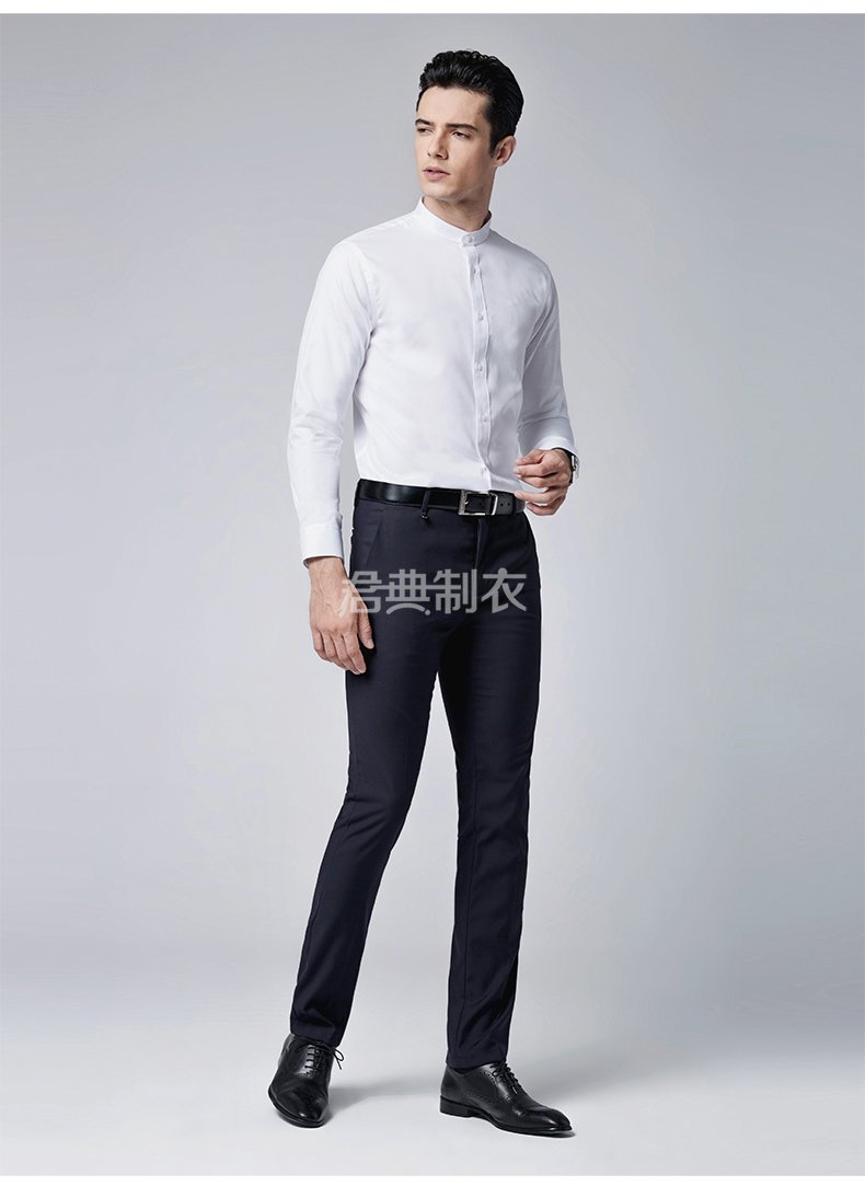 时尚小立领长袖衬衫1