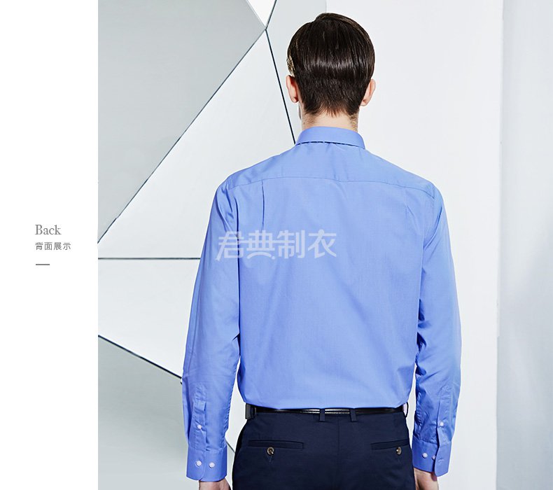 经典蓝色长袖衬衫4