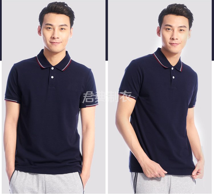 经典藏蓝色短袖POLO衫