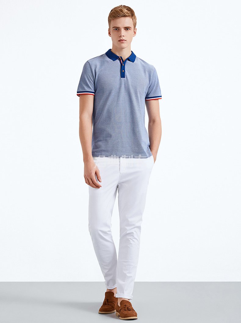 经典撞色领设计短袖POLO衫2
