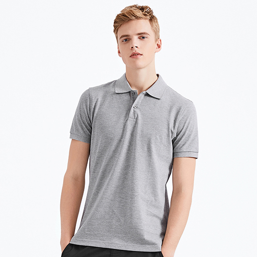 麻灰色POLO衫定制,花灰色POLO衫定做,浅灰色POLO衫订 B1-023