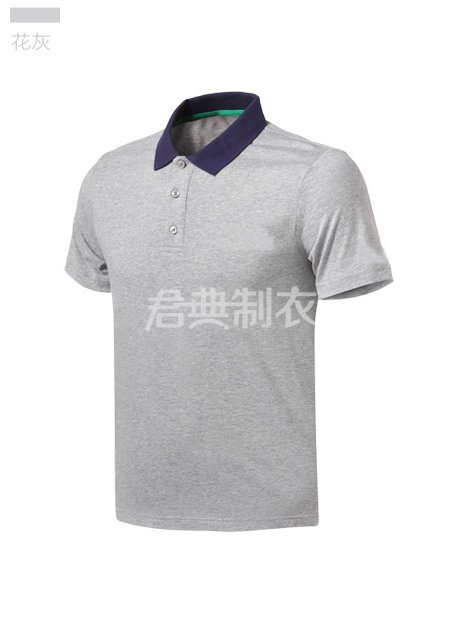 高档撞色领设计POLO衫定做1