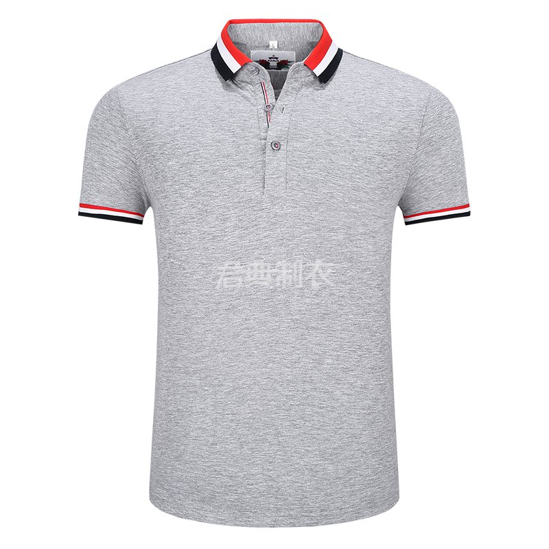 麻灰色榉木纤维POLO衫