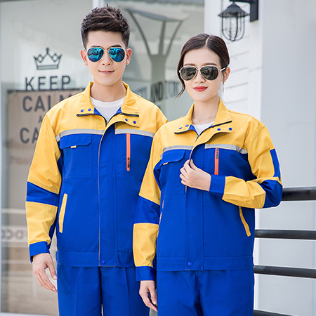 拼色款涤棉工作服套装 C1-010